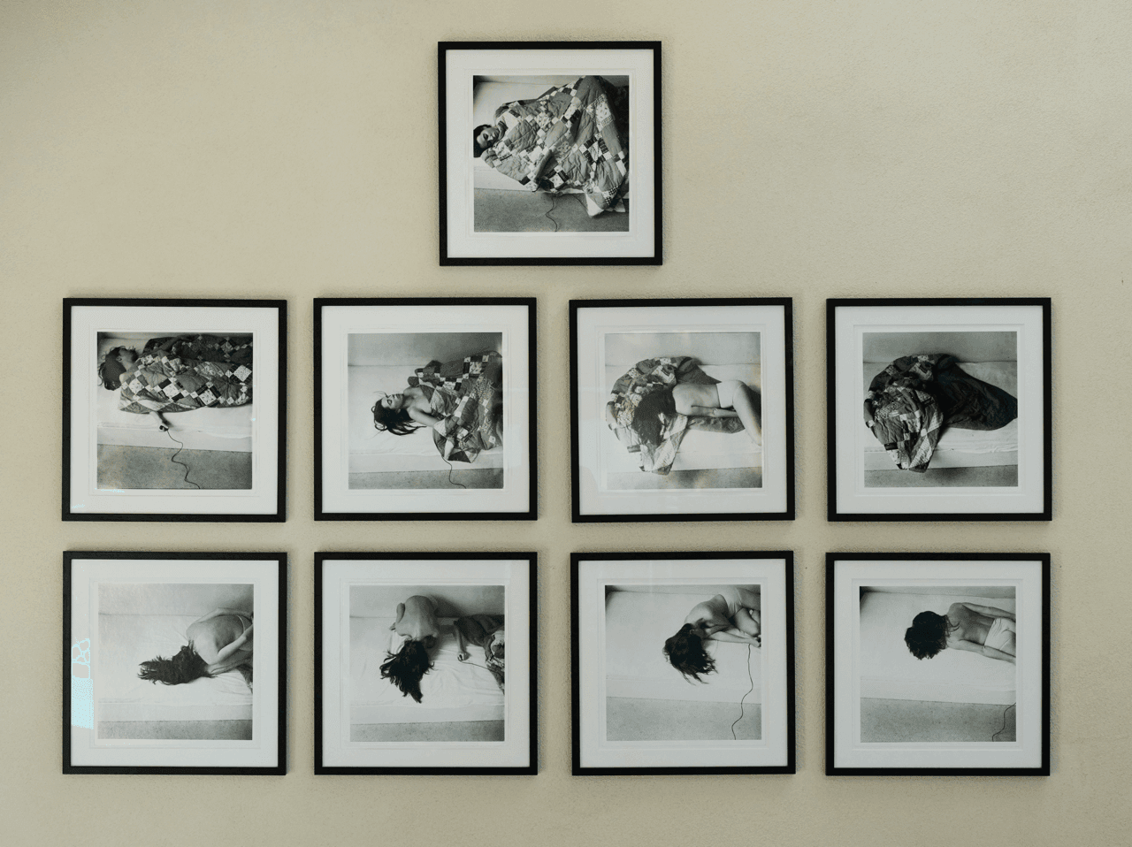 Heidi Harsieber, Harmonie du Soir, 2010, Gelatin silver print, Set of 9 photos, 30 x 30 cm each, framed 41 x 41 cm