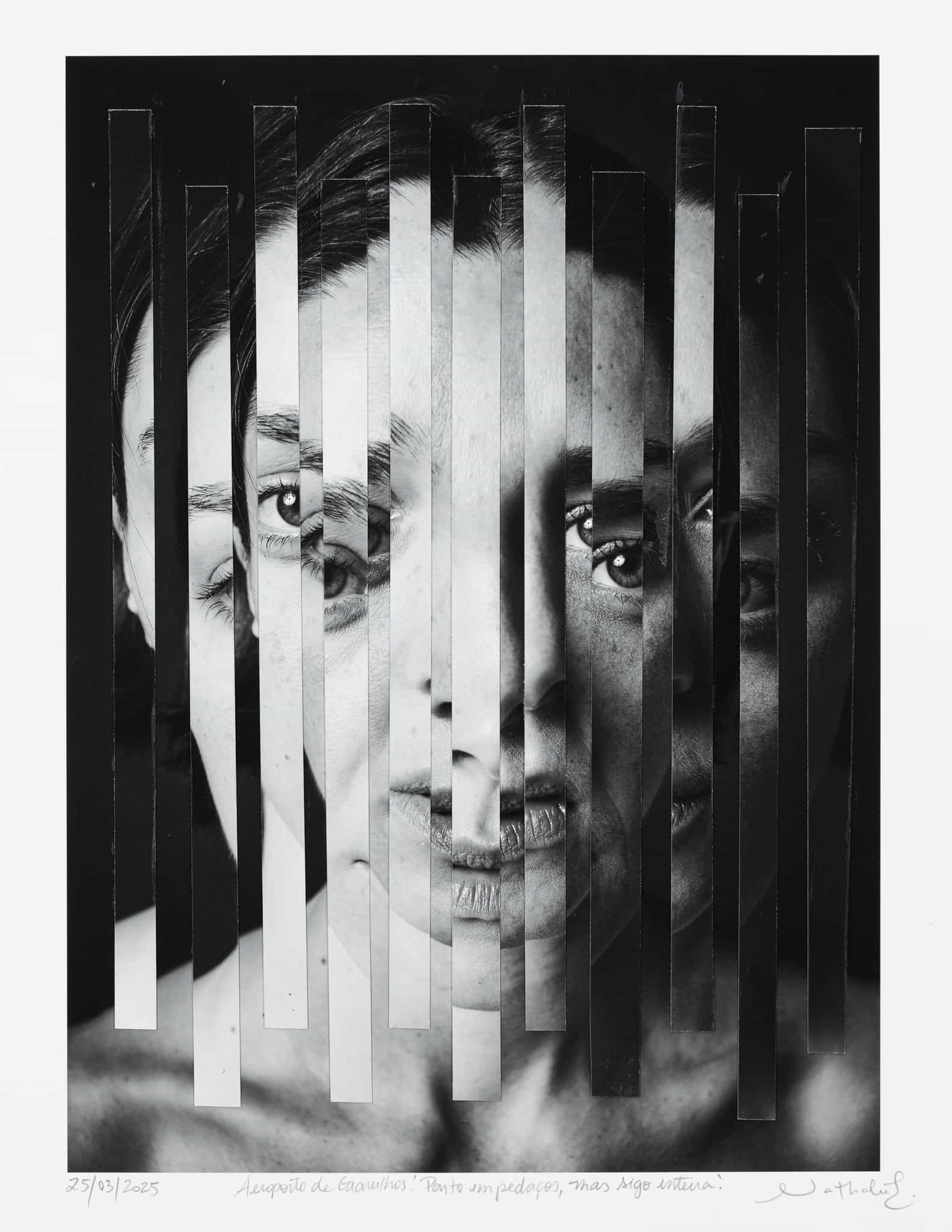Nathalie Edenburg, How do I feel today - March 18 - 27, 2025, Mixed media intervention on photograph printed on cotton rag paper, 37,2 x 28,3 cm 