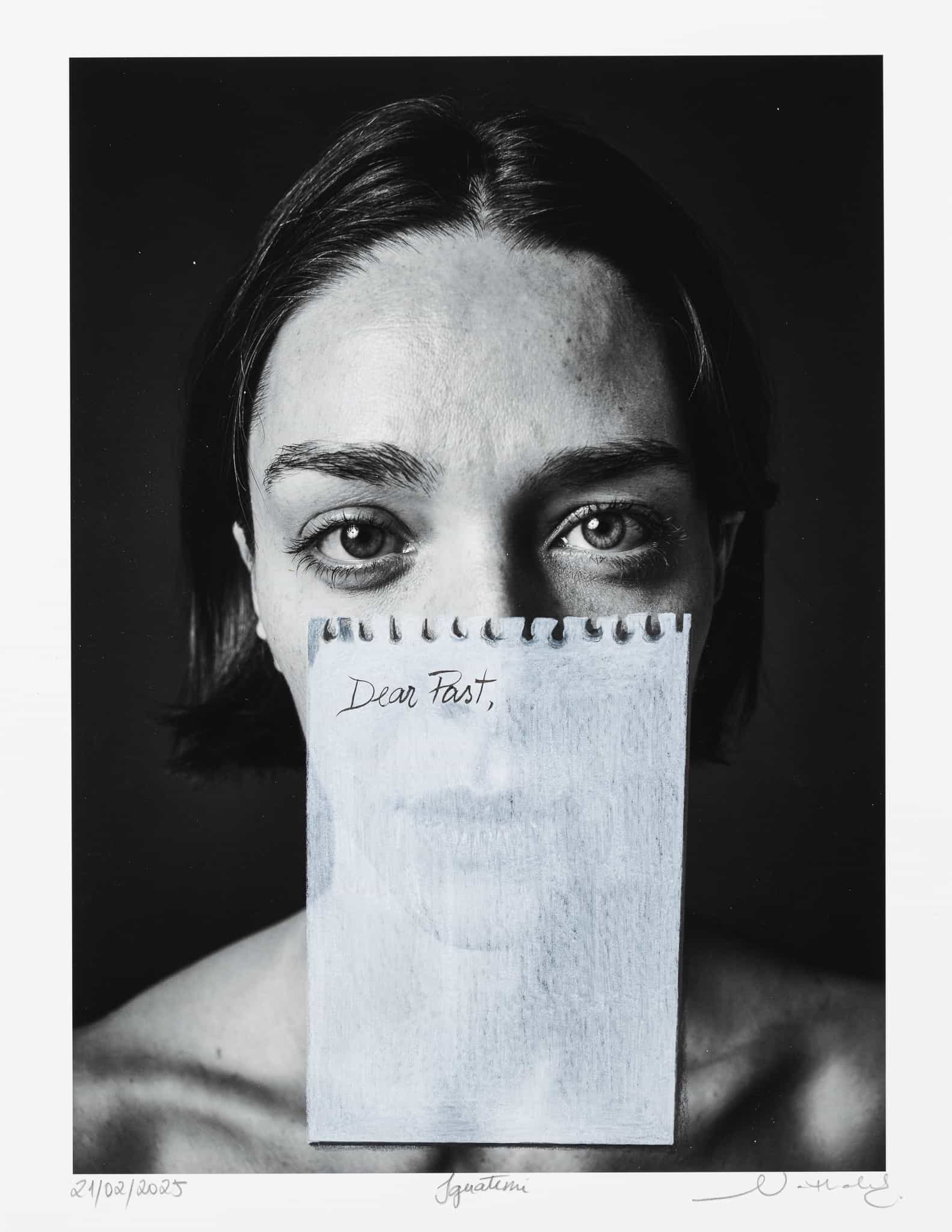 Nathalie Edenburg, How do I feel today - February 1 - 12, 2025, Mixed media intervention on photograph printed on cotton rag paper, 37,2 x 28,3 cm 