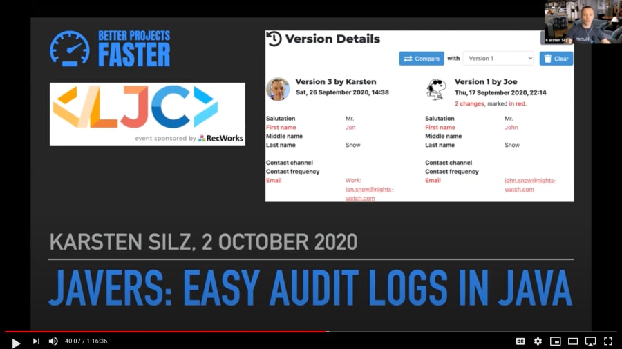 YouTube page for LJC Lightning Talks #13