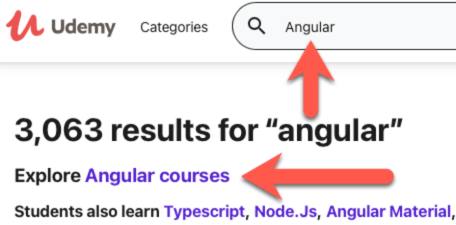 Angular courses on Udemy