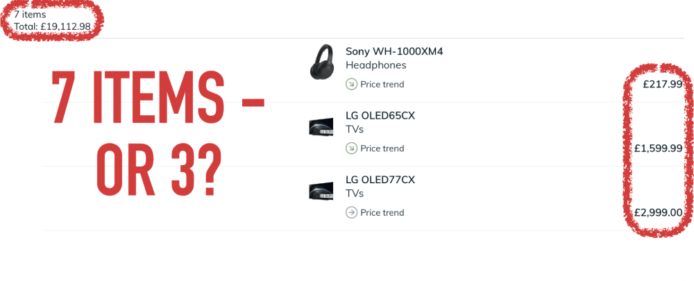 UI Inconsistencies in Pricespy iPad App