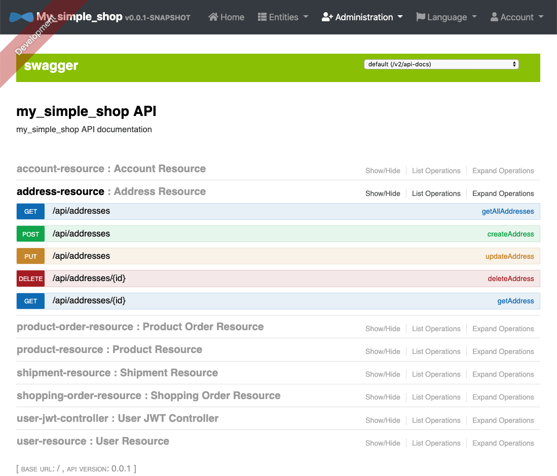 API