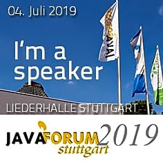 I speak at the Java Forum Stuttgart 2019