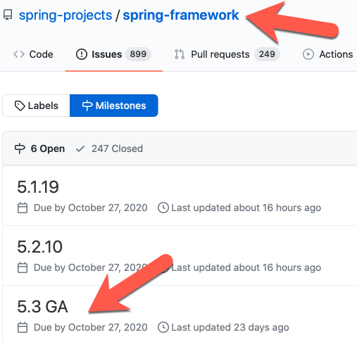 Spring Roadmap as of September 16, 2020