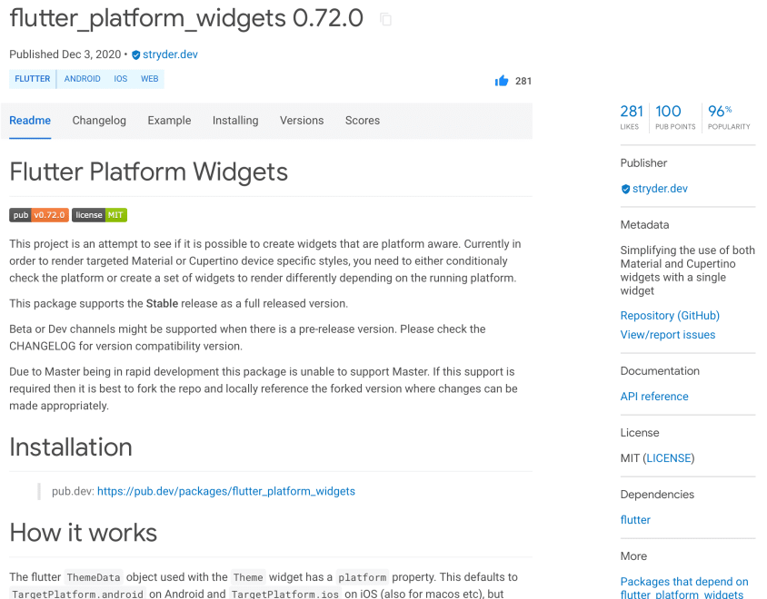 The main plugin page