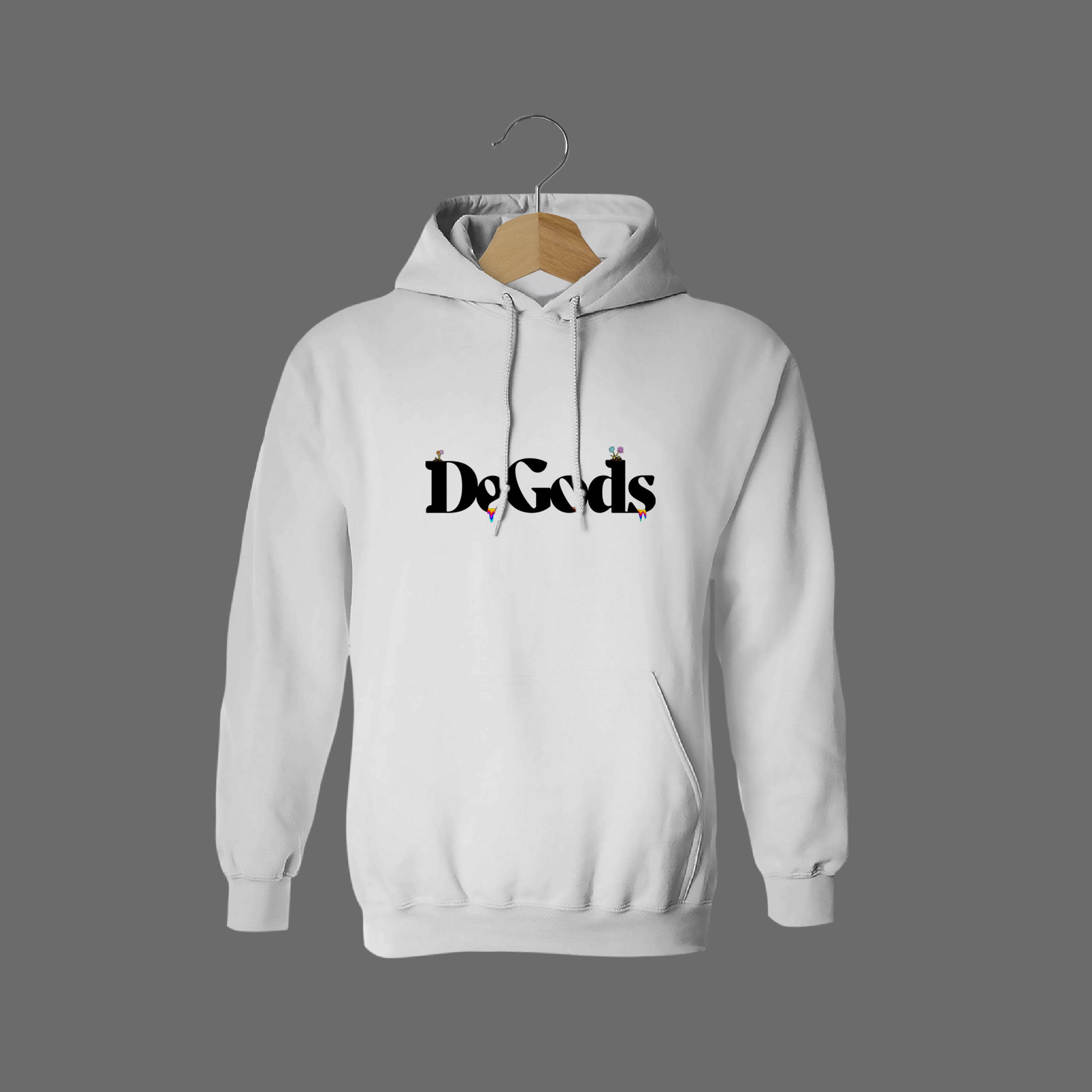 Front of tote bag with washed black canvas body, black straps, and tan leather handles and accents.