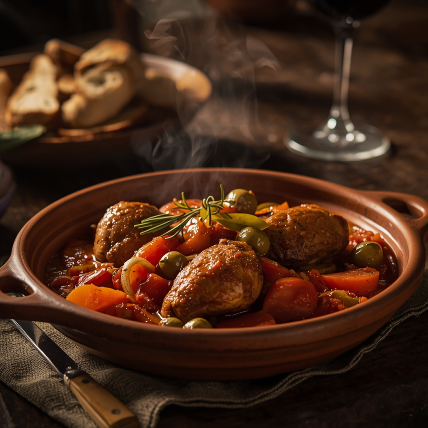 Pollo alla Cacciatora (Hunter's Style Chicken)