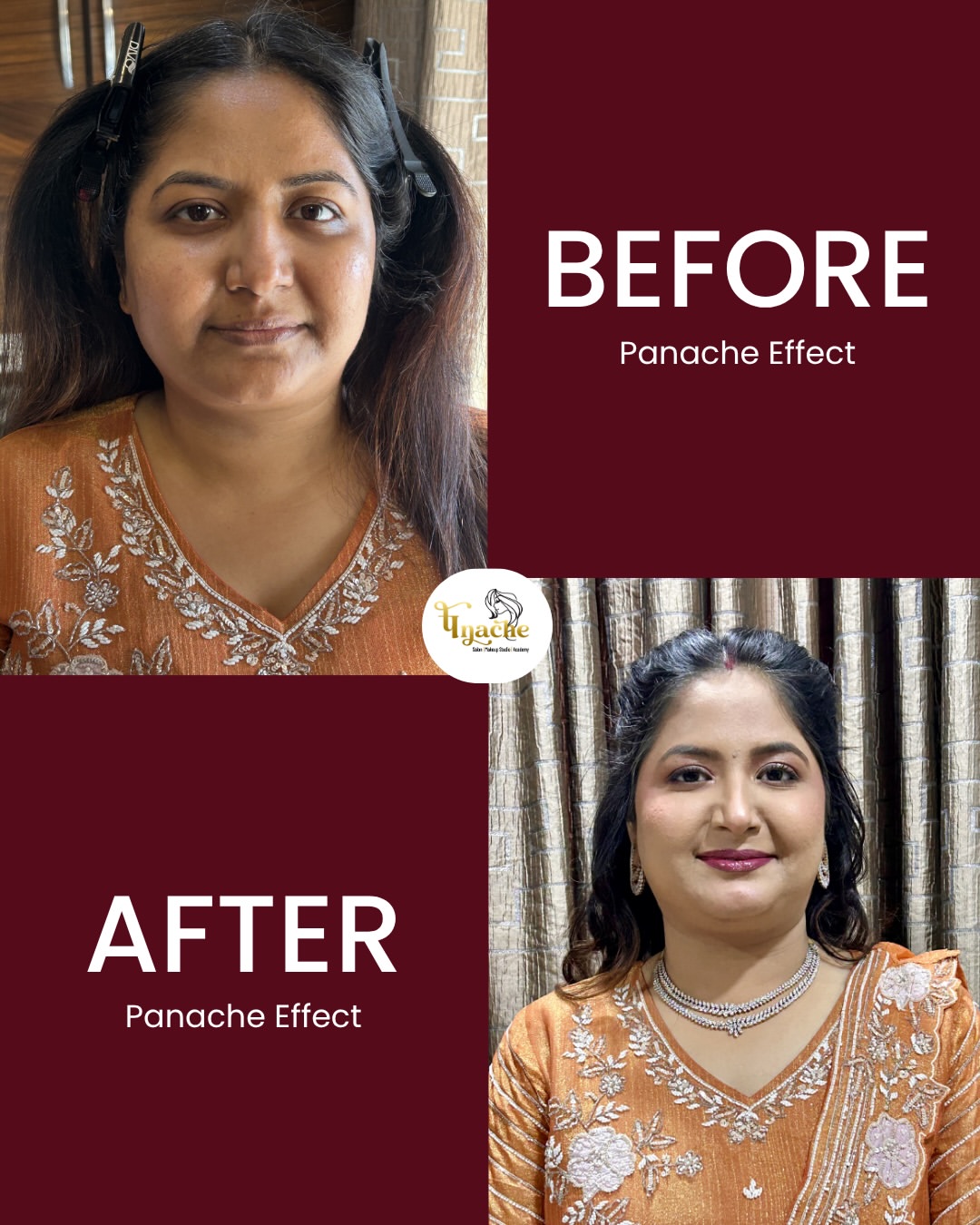 Before and after transformation at Panache Salon – The Panache Effect