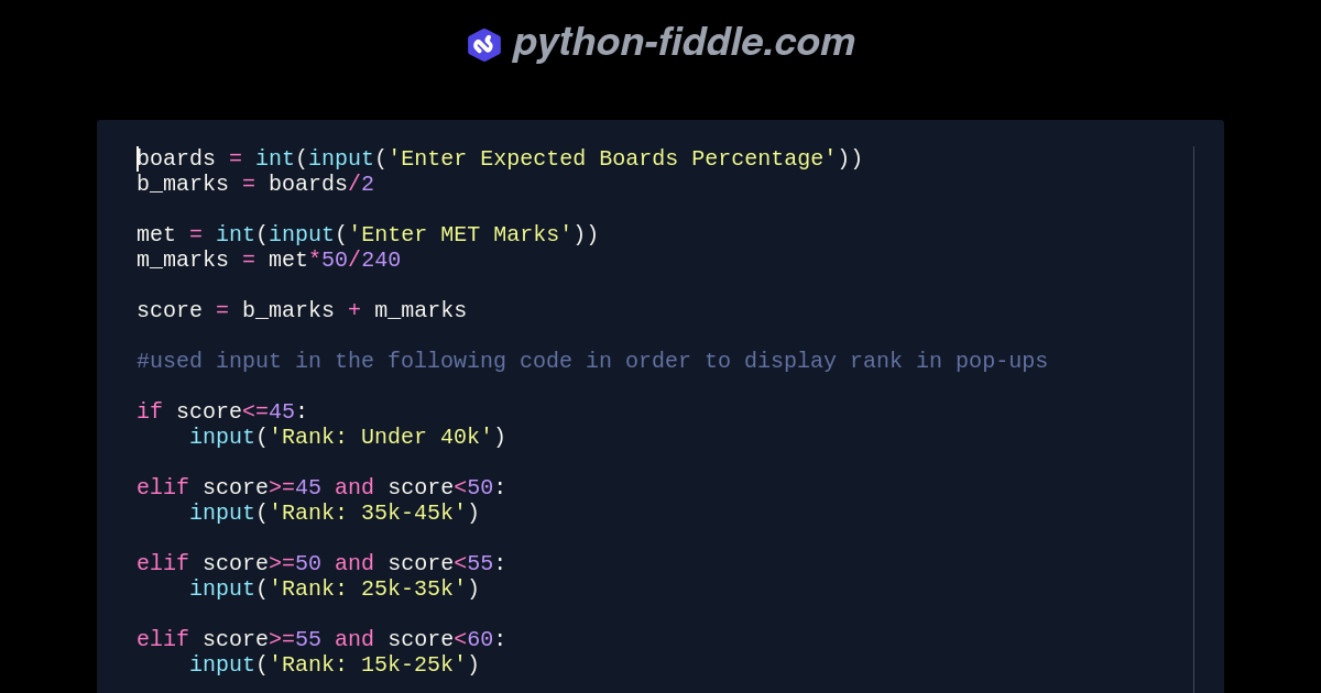 Python-Fiddle: Online Python Compiler, IDE, and Interpreter
