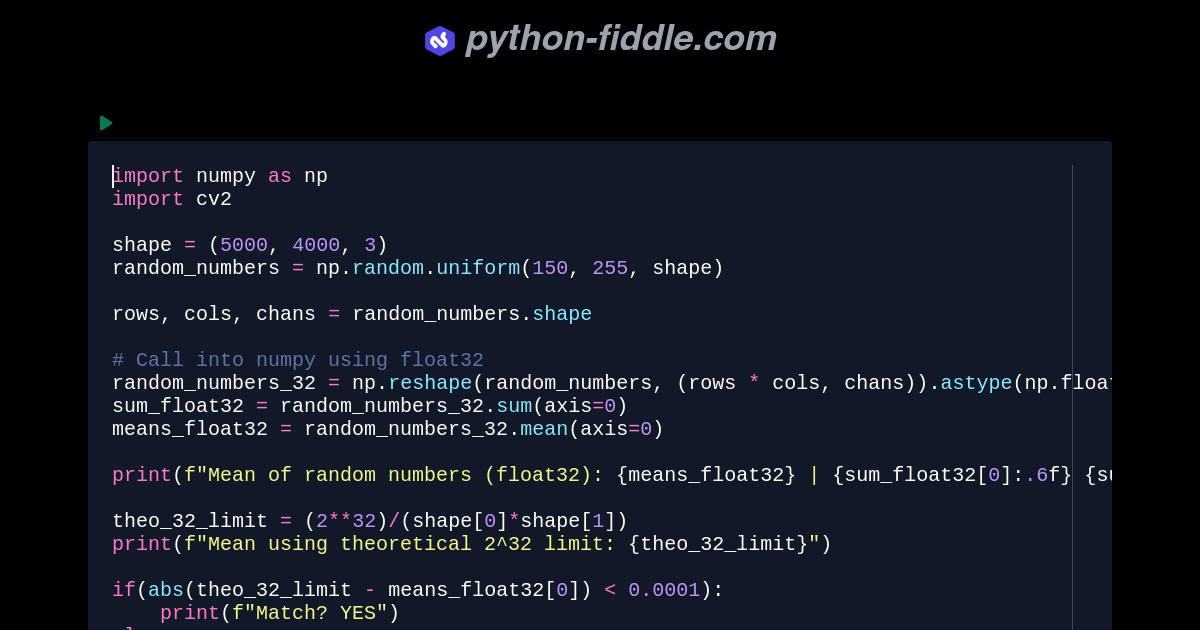 Python-Fiddle: Online Python Compiler, IDE, and Interpreter