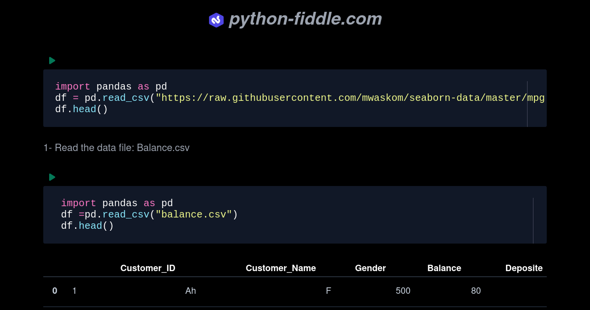 Python-Fiddle: Online Python Compiler, IDE, and Interpreter