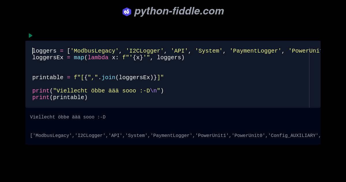 Python fiddle online python ide compiler and interpreter
