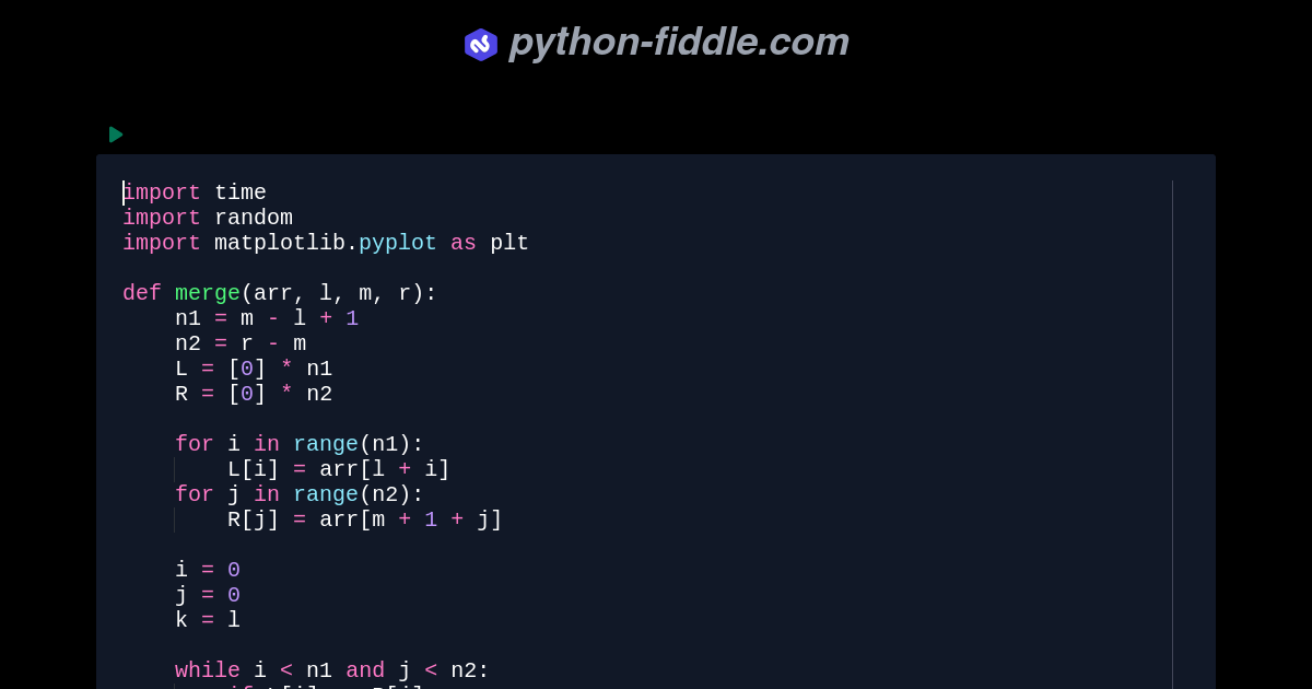 Python-Fiddle: Online Python Compiler, IDE, and Interpreter