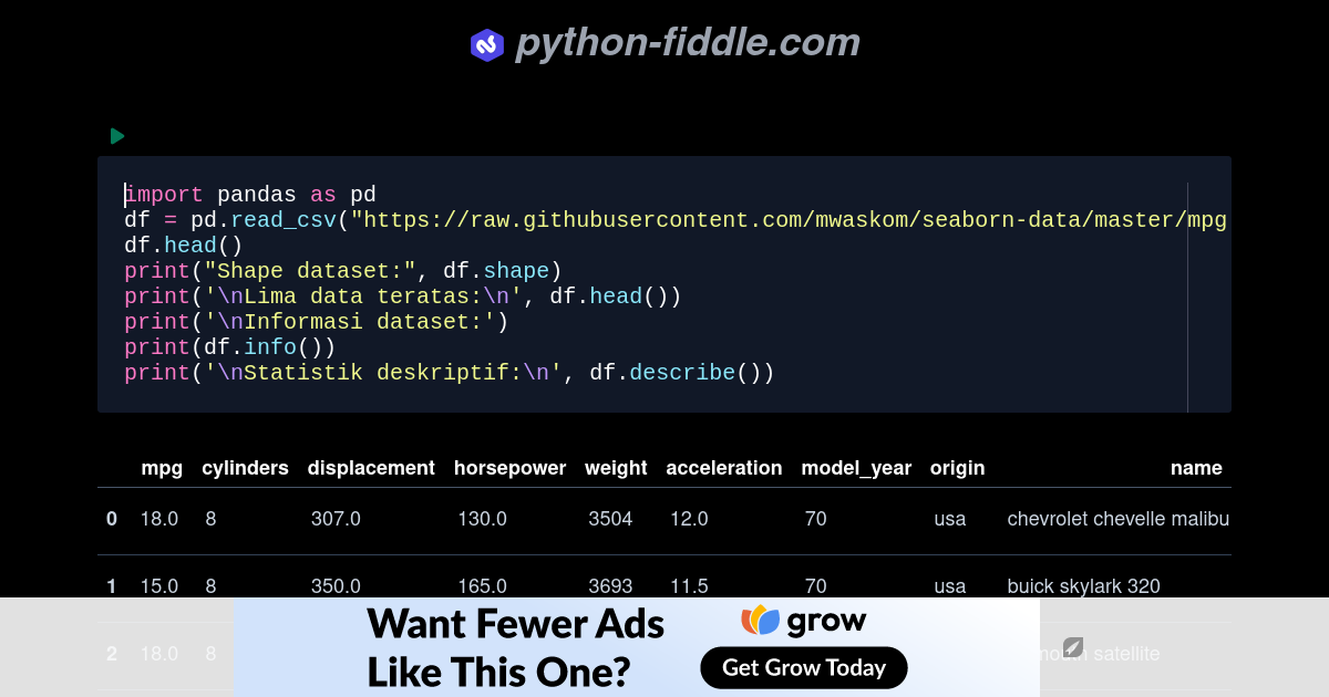 Python-Fiddle: Online Python Compiler, IDE, and Interpreter