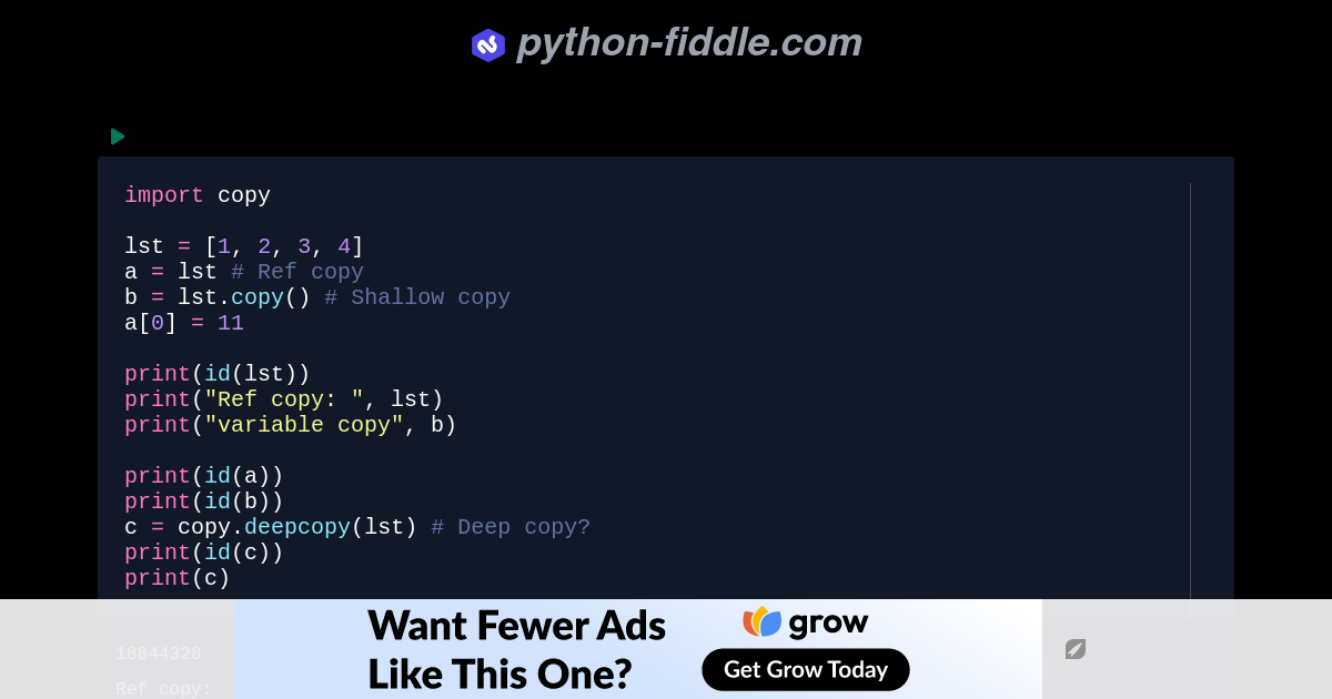 Python fiddle online python compiler ide and interpreter