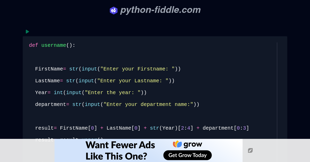 Python-Fiddle: Online Python Compiler, IDE, and Interpreter