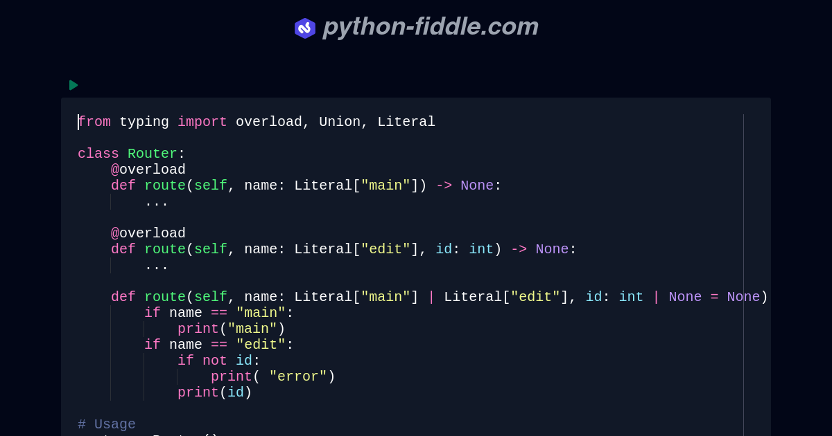 Python-Fiddle: Online Python Compiler, IDE, and Interpreter
