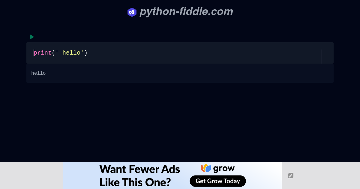 Python-Fiddle: Online Python Compiler, IDE, and Interpreter