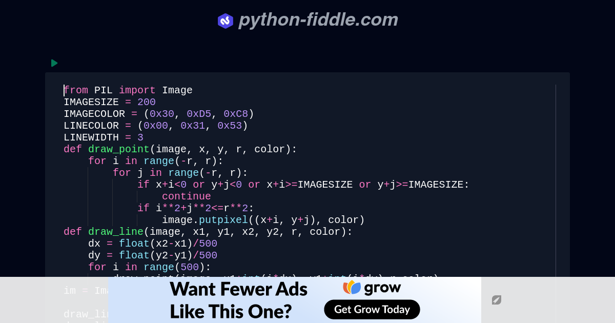 Python-Fiddle: Online Python IDE, Compiler, and Interpreter