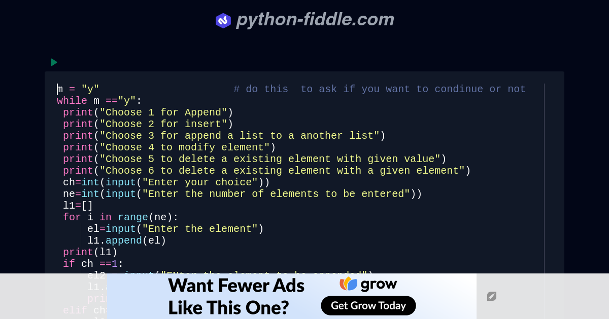 Python-Fiddle: Online Python IDE, Compiler, and Interpreter