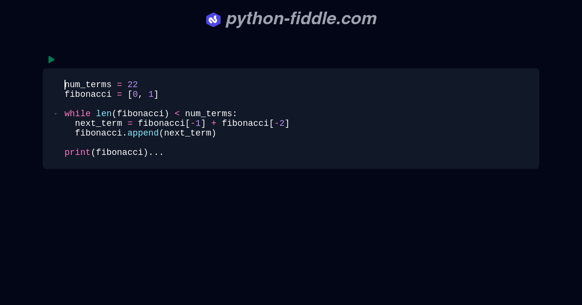 Python-Fiddle: Online Python IDE, Compiler, and Interpreter