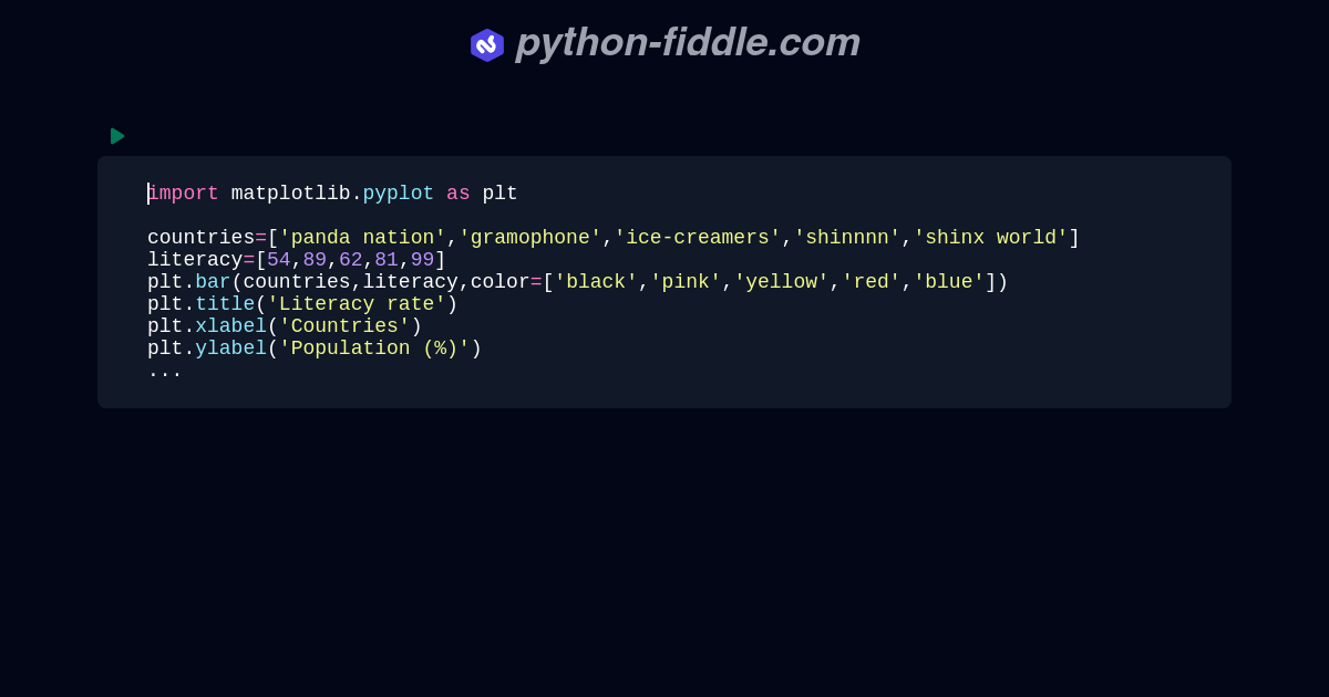 Python-Fiddle: Online Python IDE, Compiler, and Interpreter
