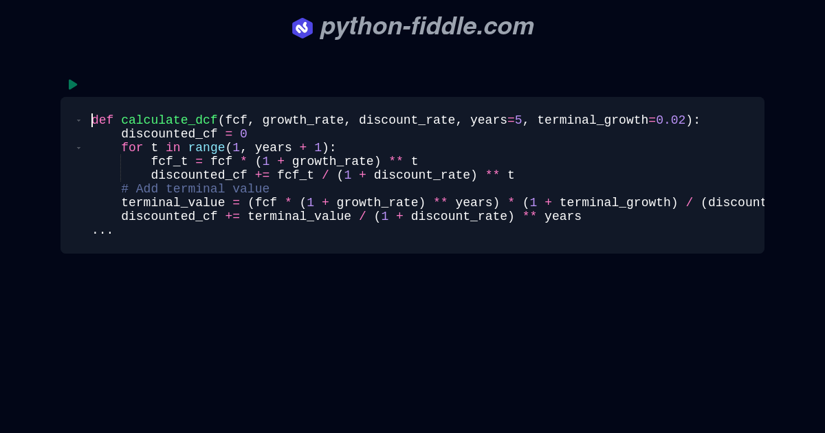 Python-Fiddle: Online Python IDE, Compiler, and Interpreter