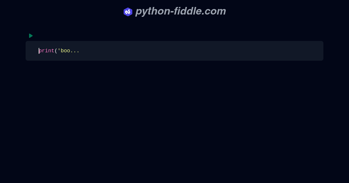 Python-Fiddle: Online Python IDE, Compiler, and Interpreter