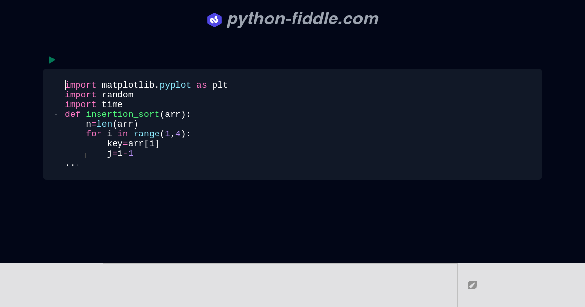 Python-Fiddle: Online Python IDE, Compiler, and Interpreter
