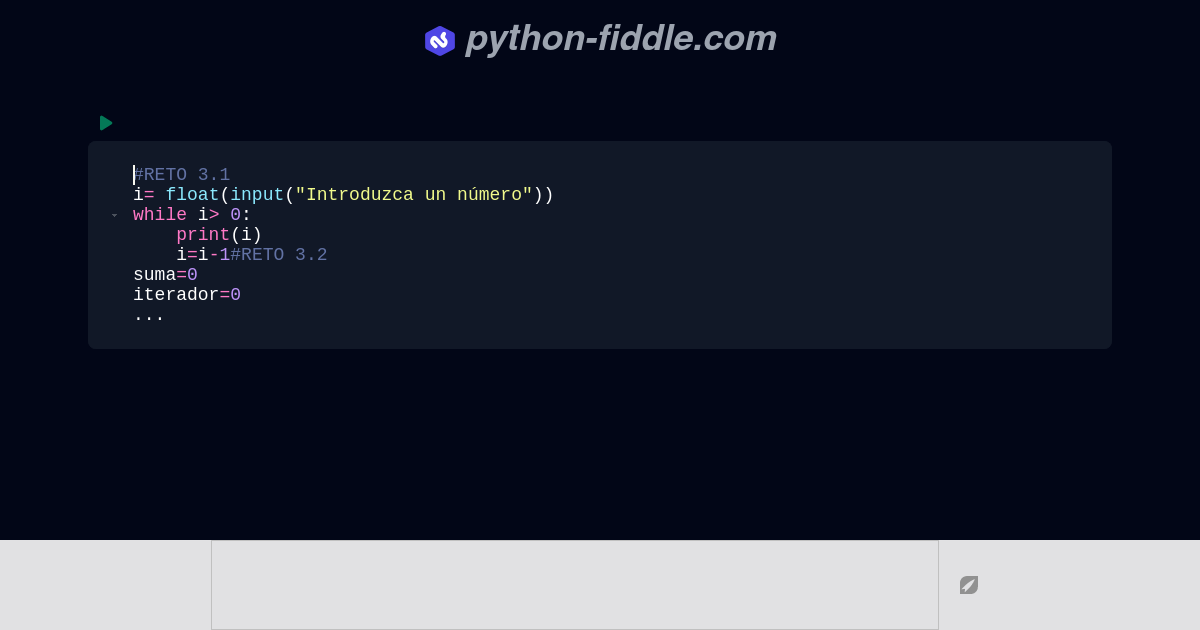 Python-Fiddle: Online Python IDE, Compiler, and Interpreter