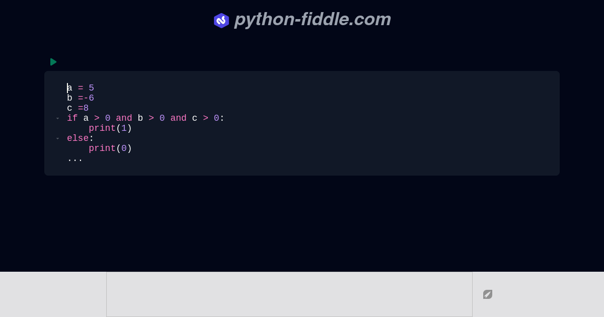 Python Fiddle: Online Python IDE, Compiler, and Interpreter