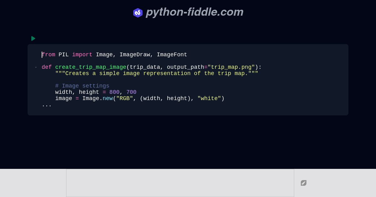 Python Fiddle: Online Python IDE, Compiler, and Interpreter