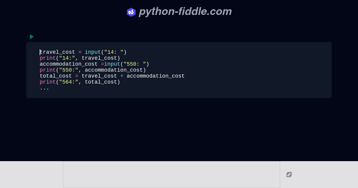 Python-Fiddle: Online Python IDE, Compiler, and Interpreter