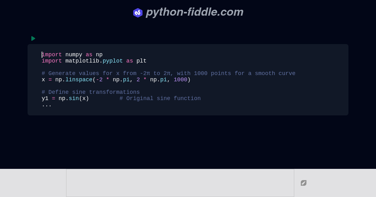 Python-Fiddle: Online Python IDE, Compiler, and Interpreter