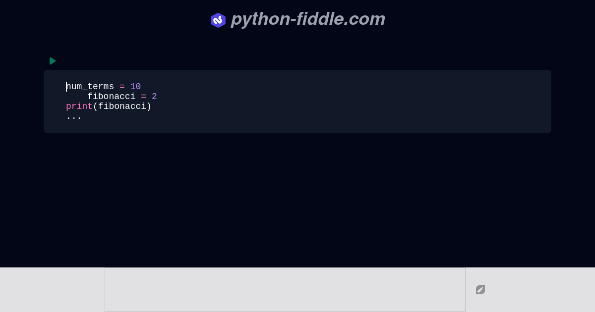 Python-Fiddle: Online Python IDE, Compiler, and Interpreter
