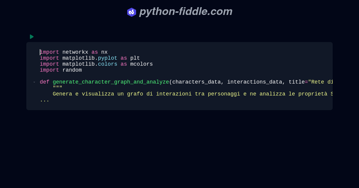 Python-Fiddle: Online Python IDE, Compiler, and Interpreter