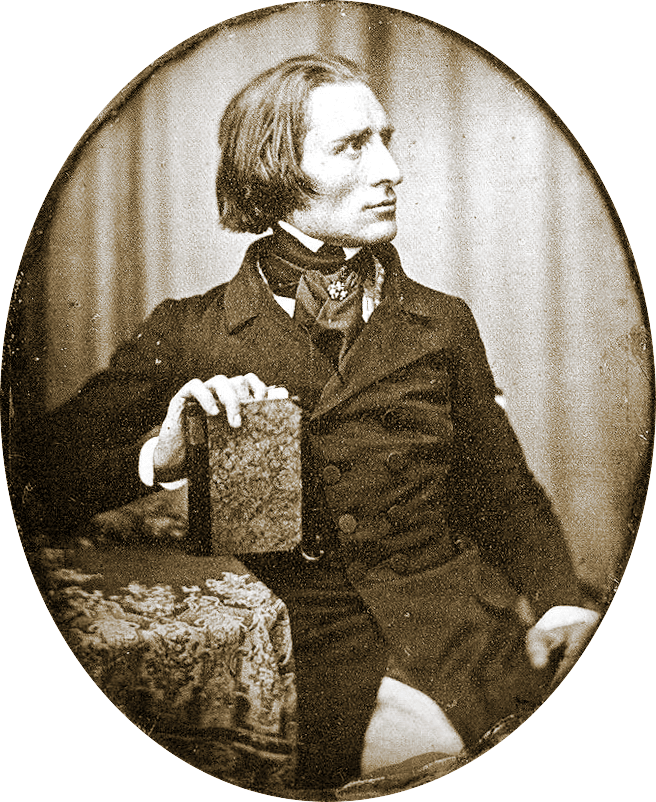 Franz Liszt photographed in 1843 — the pianist who effectively invented the modern concert tour and made it lucrative