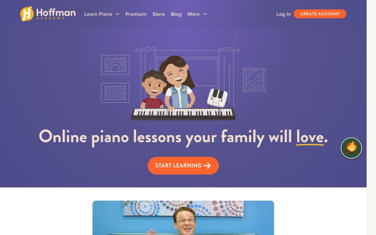 Hoffman Academy homepage — online piano lessons your family will love