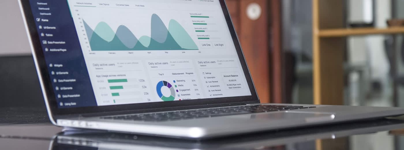 Digital advertising strategy data on screens