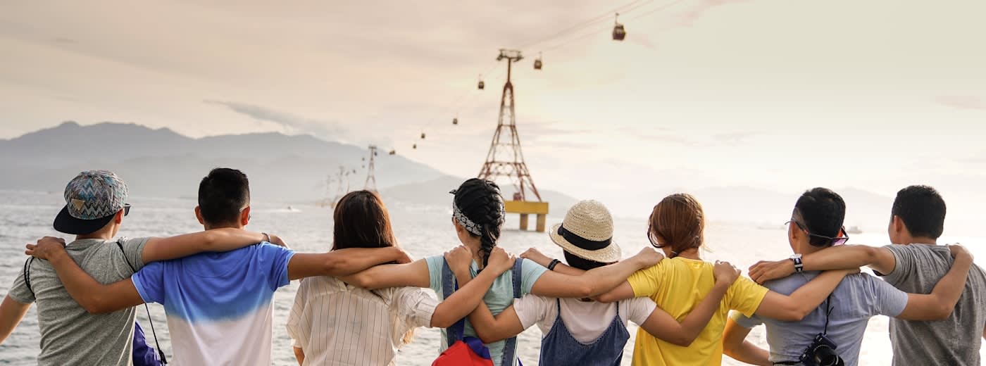 Group of people connecting and collaborating representing brand community building