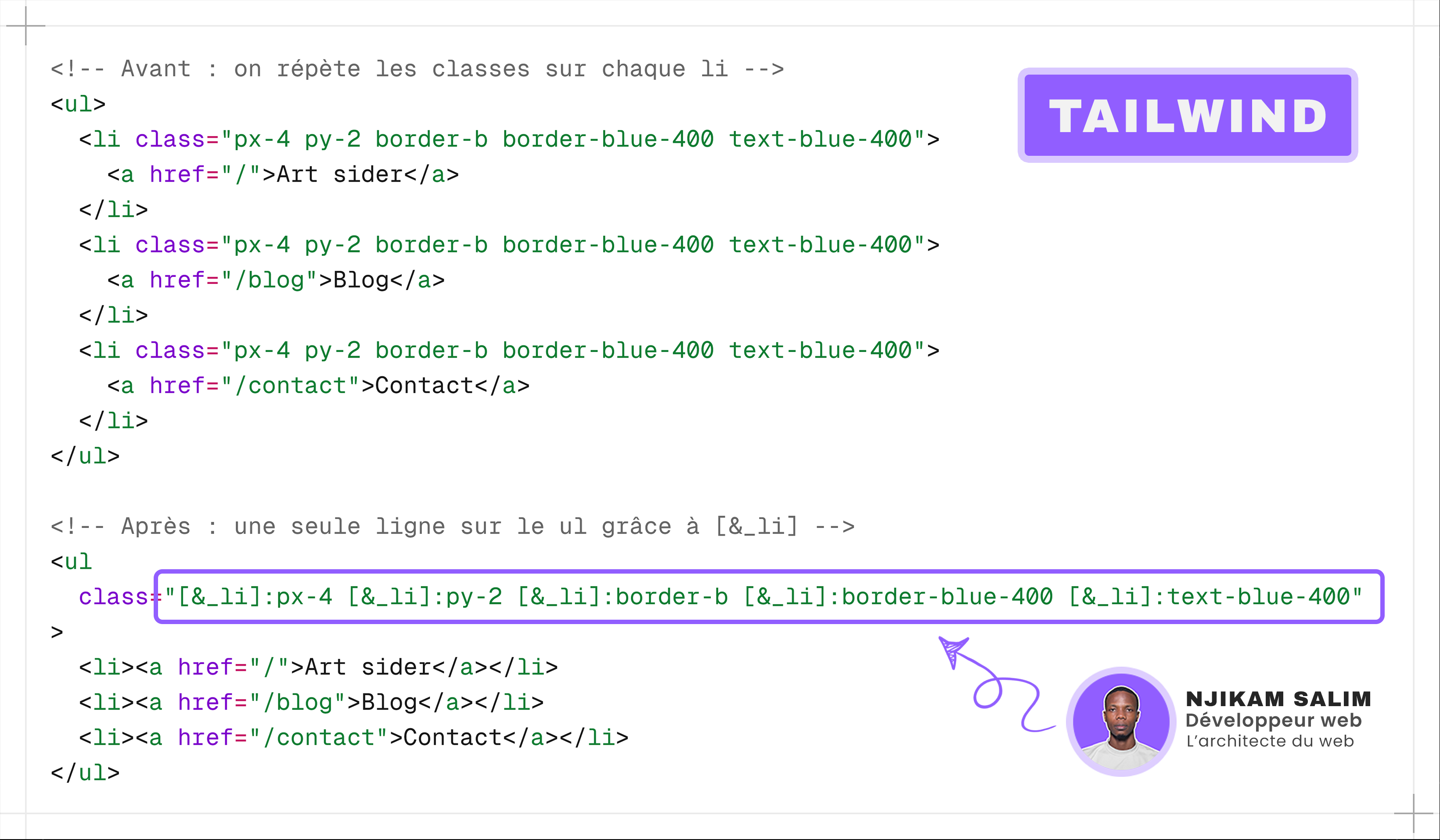 L'astuce Tailwind pour Éliminer la Répétition des Classes et Épurer votre HTML