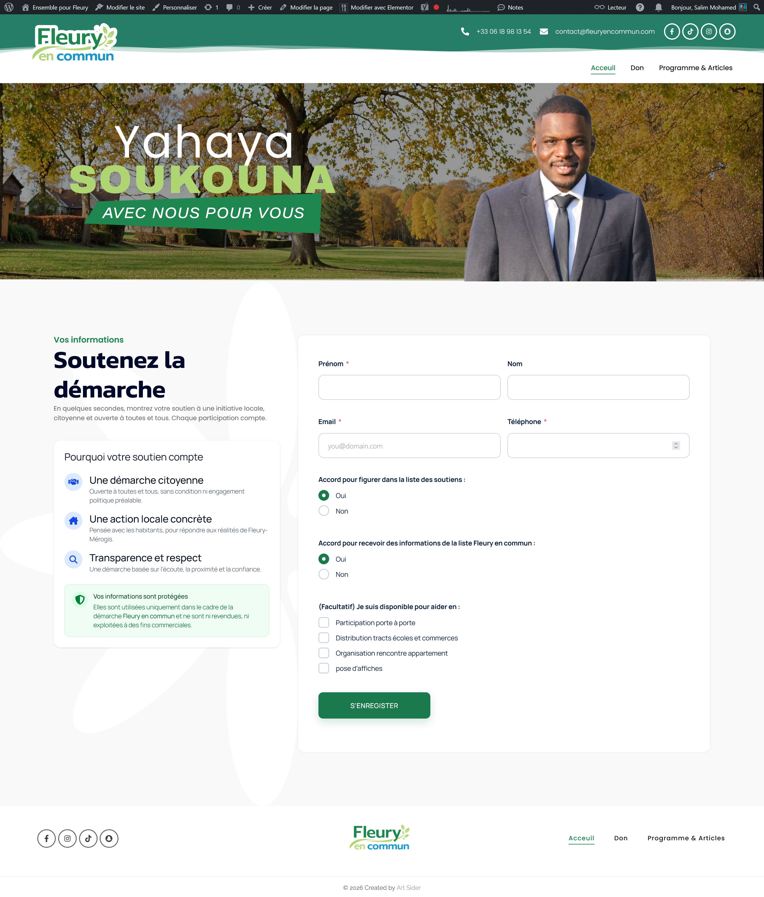 Fleury en commun - Site officiel de campagne de Yahaya Soukouna