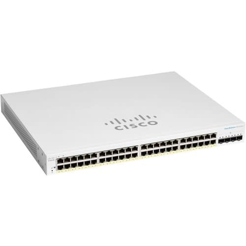 Cisco Switch Cbs220 Administrable Smart Capa 2, 48 Puertos Gigabit Ethernet, No Poe, 4 Puertos Sfp (4x 1g/10g), El Smartnet Se Adquiere Por Separado