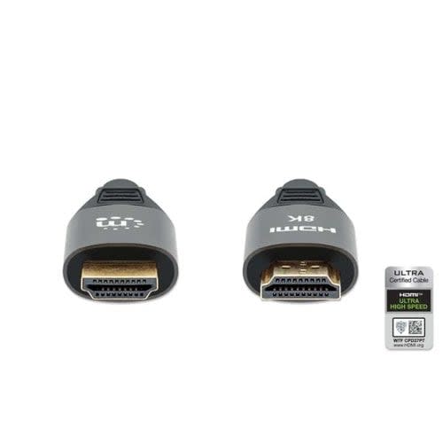 Cable Hdmi 2.1 Textil M-M 1.0m, 8k@60hz - Cable For Dispositivo De Audio/Vídeo, Tv, Proyector, Monitor, Portátil, Pc, Receptor A/V, Consola De Juegos, Playstation, Playstation 4, Playstation 5, ... - 48gbit/S - Admite Hasta7680 X 4320 - Apantallado - Oro Contacto Chapado - 30 Awg - Negro - Image 2