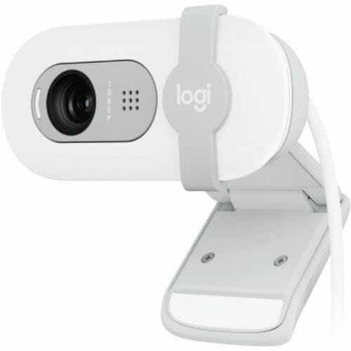 Cámara Web Logitech Brio 100 - 2megapíxel - 30fps - Blanco - Usb - 1 - Full Hd - 1920 X 1080 Vídeo - Foco Estático - 58° ángulo - Windows, Macos, Macos 10.15, Windows 10