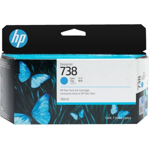 Hp 738 Cyan 130ml Tinta Amplio Formato 498n5a