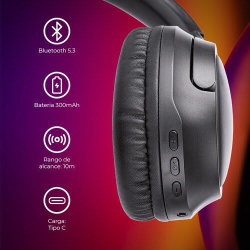 Diadema Bluetooth Y Anc Tipo Dj Tzdj02 - Image 5