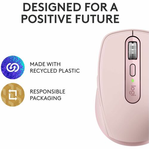 Mouse Logitech Mx Anywhere 3s - Bluetooth - Usb - Darkfield - Rosa - Inalámbrico - Recargable - 8000 Dpi - Rueda De Desplazamiento - Image 11