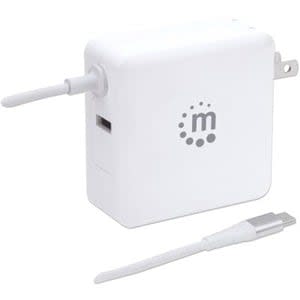 Cargador De Energía Pd Con Cable Usb-C Integrado - 60 W - Manhattan Cargador De Energia